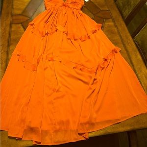 Olia dress orange size small new with tags